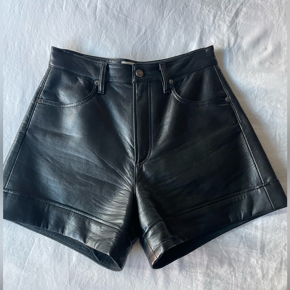 Agolde Recycled Leather Shorts